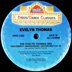 Evelyn Thomas High Energy USED VINYL 12INCH 33 S RPM