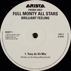 The Full Monty All-Stars Brilliant Feeling USED VINYL 12INCH 33 S RPM PROMO + 12INCH 45 RPM PROMO