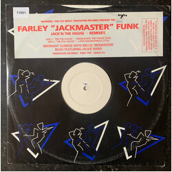 Farley "Jackmaster" Funk Jack'n The House (Remixes) USED VINYL 12INCH PROMO WHITE LABEL