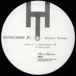 Howard Thomas Experiment #1 USED VINYL 12INCH 33 S RPM