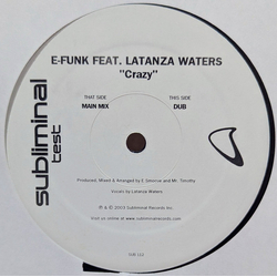 E-Funk Crazy USED VINYL 12INCH TEST PRESSING