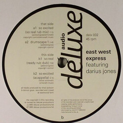 East West Express So Excited USED VINYL 12INCH 33 S RPM