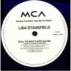 Lisa Stansfield In All The Right Places USED VINYL 12INCH 33 S RPM PROMO
