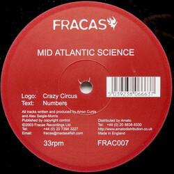 Mid Atlantic Science Crazy Circus / Numbers USED VINYL 12INCH