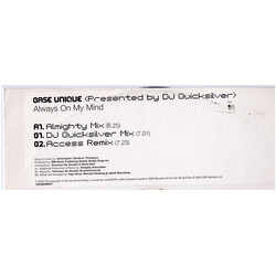 Base Unique / DJ Quicksilver Always On My Mind USED VINYL 12INCH