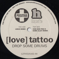 [Love] Tattoo Drop Some Drums USED VINYL 12INCH 33 S RPM PROMO