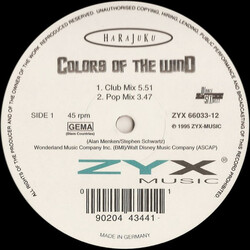Harajuku Colors Of The Wind USED VINYL 12INCH