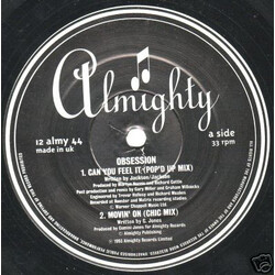 Obsession Can You Feel It USED VINYL 12INCH 33 S RPM