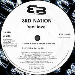 3rd Nation Real Love USED VINYL 12INCH 33 S RPM