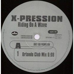 X-Pression Riding On A Wave USED VINYL 12INCH PROMO