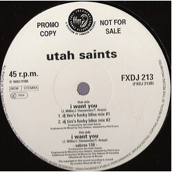 Utah Saints I Want You USED VINYL 12INCH PROMO