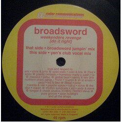 Broadsword Weekenders Revenge (Do It Right) USED VINYL 12INCH 45 RPM