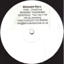 Dropzone Good & Bad / Yes Yes Y'All USED VINYL 12INCH WHITE LABEL 33 S RPM
