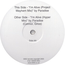 Paradise (3) I'm Alive USED VINYL 12INCH 45 RPM PROMO