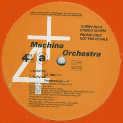Machine Orchestra Survival USED VINYL 12INCH PROMO