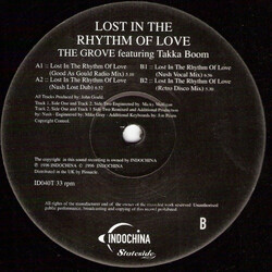 The Grove / Taka Boom Lost In The Rhythm Of Love USED VINYL 12INCH 33 S RPM
