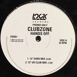 Clubzone Hands Off USED VINYL 12INCH 33 S RPM PROMO
