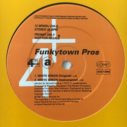 Funkytown Pros White Green USED VINYL 12INCH 45 RPM PROMO STEREO
