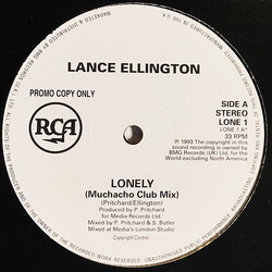 Lance Ellington Lonely USED VINYL 12INCH 33 S RPM SINGLE PROMO STEREO