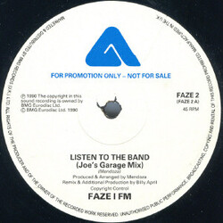 Faze 1 Fm Listen To The Band USED VINYL 12INCH 45 RPM PROMO