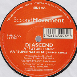 DJ Ascend Future Funk / Supernatural (Unison Remix) USED VINYL 12INCH 45 RPM