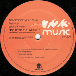 Telephono Allstars / Latanza Waters Do It To The Music USED VINYL 12INCH 33 S RPM