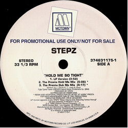 Stepz Hold Me So Tight USED VINYL 33 S RPM MAXI-SINGLE PROMO 12INCH