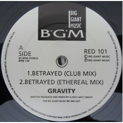 Gravity (13) Betrayed USED VINYL 12INCH 45 RPM