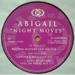 Abigail Night Moves USED VINYL 12INCH PROMO