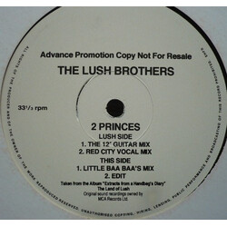 The Lush Brothers 2 Princes USED VINYL 12INCH 33 S RPM PROMO