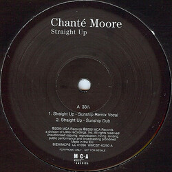 Chanté Moore Straight Up USED VINYL 12INCH 33 S RPM SINGLE PROMO