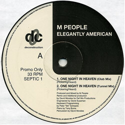 M People Elegantly American USED VINYL 12INCH 33 S RPM PROMO