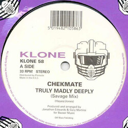Chekmate Truly Madly Deeply USED VINYL 12INCH 33 S RPM STEREO