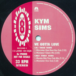 Kym Sims We Gotta Love USED VINYL 12INCH 33 S RPM PROMO