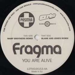 Fragma You Are Alive USED VINYL 12INCH 45 RPM PROMO