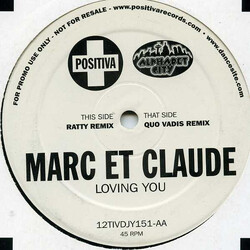 Marc Et Claude Loving You USED VINYL 12INCH PROMO 33 S RPM 45 RPM