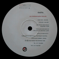 Dastrix An Overwhelming Feeling USED VINYL 12INCH 45 RPM