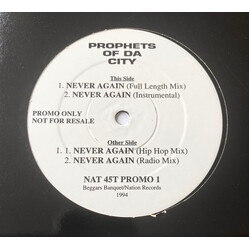 Prophets Of Da City Never Again USED VINYL 12INCH PROMO
