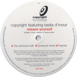 Copyright / Tasita D'Mour Release Yourself (Part Two) USED VINYL 12INCH 33 S RPM 45 RPM