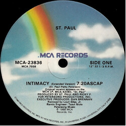 St. Paul Intimacy USED VINYL 12INCH 33 S RPM SINGLE