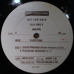 Faze One Good Friends USED VINYL 12INCH TEST PRESSING