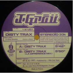Jordi Grau Disty Trax USED VINYL 12INCH 33 S RPM