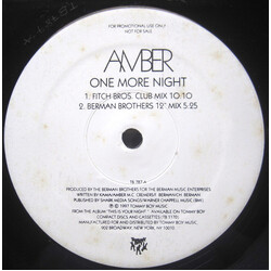 Amber One More Night USED VINYL 12INCH 33 S RPM PROMO