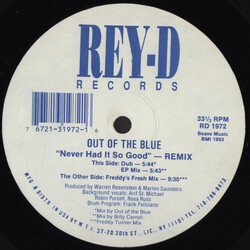 Out Of The Blue Never Had It So Good (Remix) USED VINYL 12INCH 33 S RPM