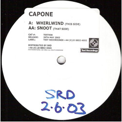 Capone Whirlwind / Snoot USED VINYL 12INCH 45 RPM PROMO WHITE LABEL