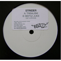Strider (4) Tribalism / Beetle Juice USED VINYL 12INCH 45 RPM WHITE LABEL PROMO