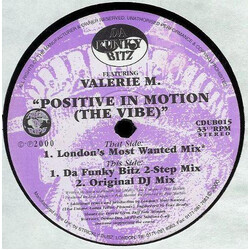 Da Funky Bitz / Valerie Malcolm Positive In Motion (The Vibe) USED VINYL 12INCH 33 S RPM STEREO