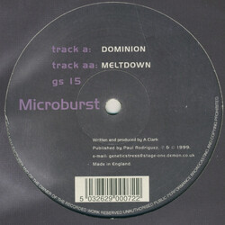 Microburst Dominion / Meltdown USED VINYL 12INCH