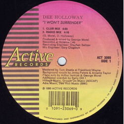 Dee Holloway I Won't Surrender USED VINYL 12INCH 33 S RPM SINGLE