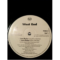 West End Love Rules USED VINYL 12INCH PROMO